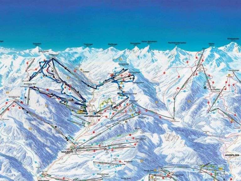 The unique Skicircus circuits in Saalbach Hinterglemm