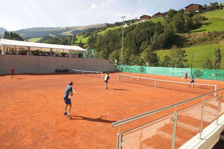 Tennis court in Saalbach in the province of Salzburg