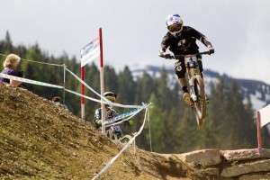 Downhillstrecke im Bikepark Leogang