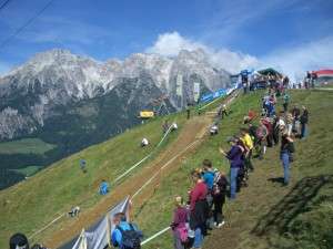Start zur Downhill WM 2012 in Leogang