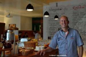 Dietmar, Chef vom Hotel Talblick Frühstückbuffet