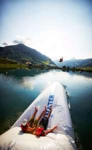 Blobbing beim Lake of Charity 2014